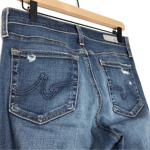 AG ADRIANO GOLDSCHMIED The Farrah Skinny Distressed Jeans 28R - Picture 4 of 11